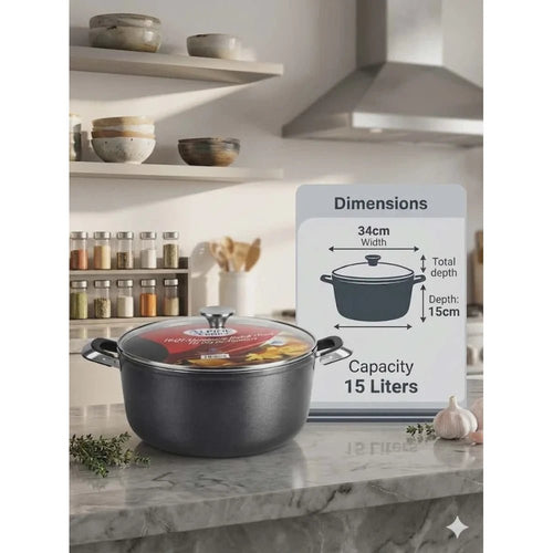 ALPINE CUISINE COOKING POT 34cm Width 15cm Length 15L - M&M