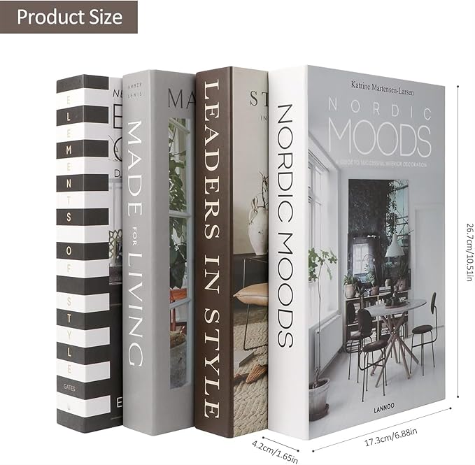 THE WHITE SHOP 4PCS Decorative Books - M&M