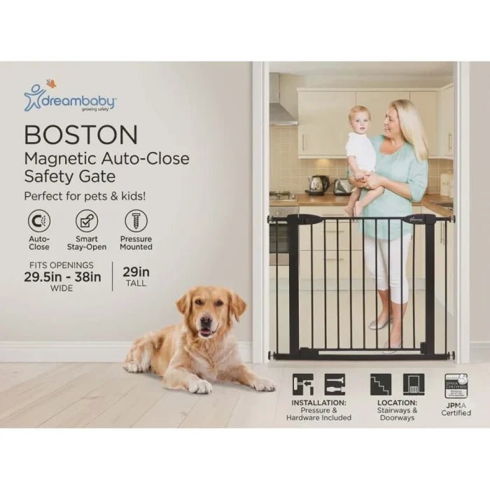 Dreambaby Ava Extra Wide Baby Gate, (29.5in To 38in) 75cm - 96cm - M&M
