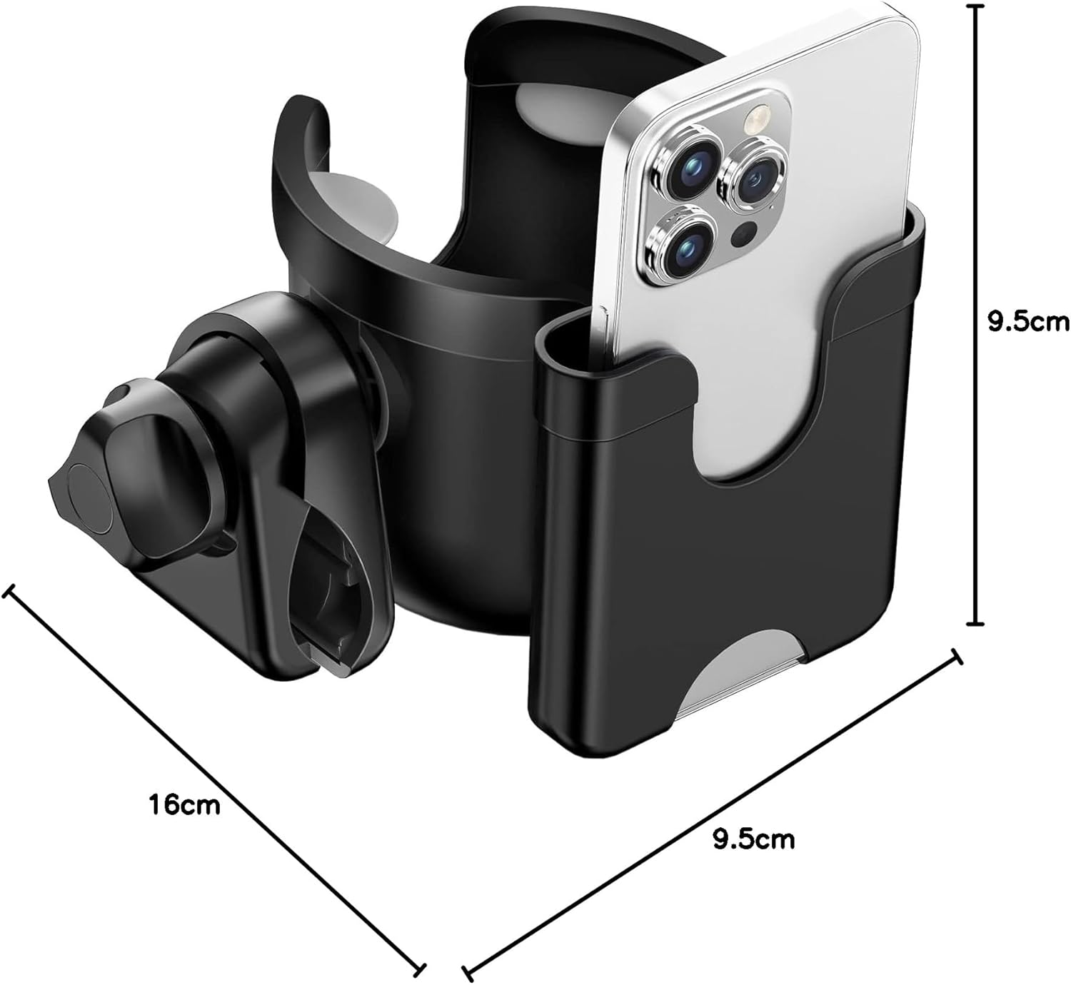 Stroller Cup Holder with Cell Phone - M&M