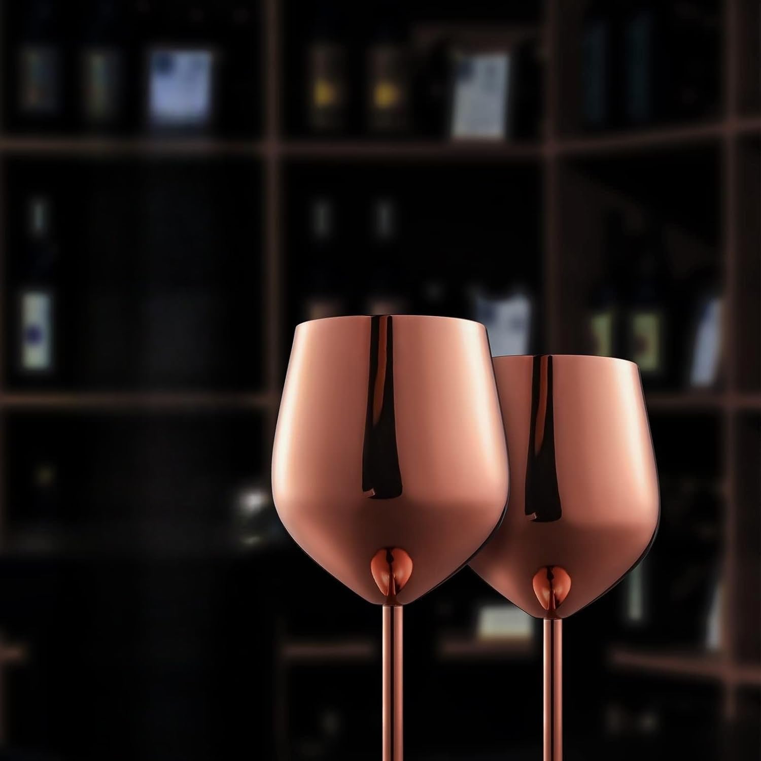jaffiust Stainless Steel Wine Glasses Set of 2 - Mothers Day Gifts for Mom - M&M