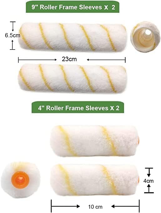 MUMTAZ Paint Roller Set,Lint Free Paint Roller Kit for Walls and Ceilings - M&M