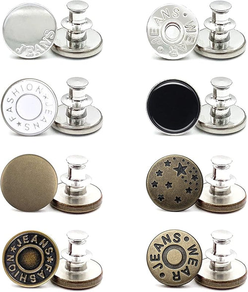 30 - Pack No - Sew Instant Jean Button Pins (17mm) - M&M