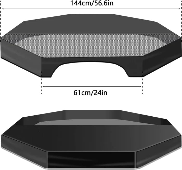 Dog Cage Top Cover Breathable Waterproof UV Protection Dog Cage Protective Cover Mesh Dog Cage Top Cover Sunproof Pet Kennel Top Cover for 24 Inches Size Octagonal Pet Pen Outdoor Indoor - M&M