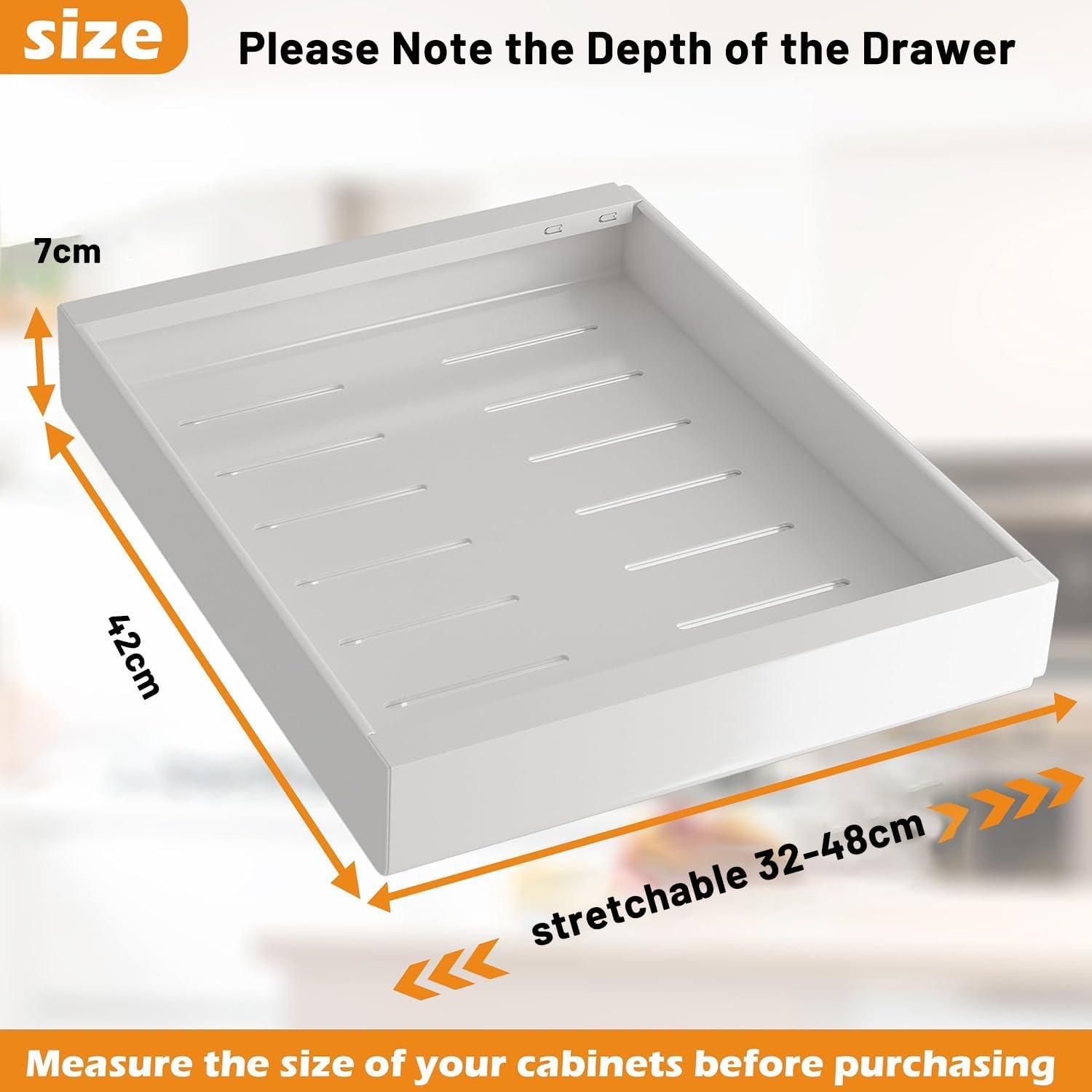 Pull out Cabinet Organizer, Expandable Heavy Duty Slide out Drawers Fixed - M&M
