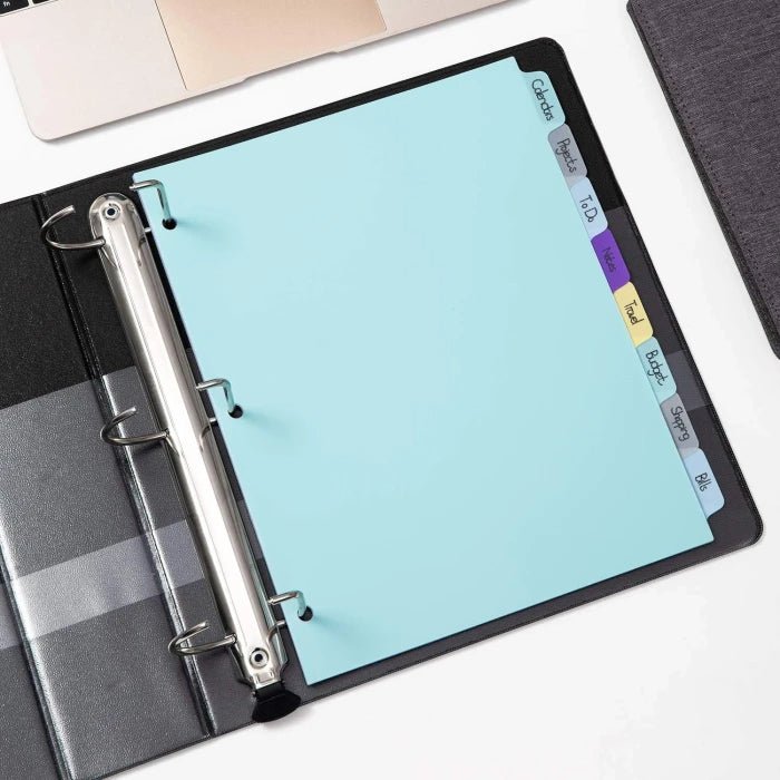 Amazon Basics 5 - Tab Plastic Binder Dividers with Writable Multicolor Index Tabs – 1 Set | UAE - M&M