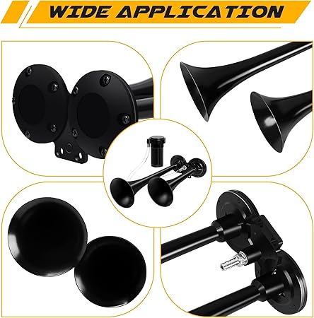 MAKINGTEC Air Horn Kit, Super Loud Train Horn for Truck, Air Horn Dual Truck - M&M