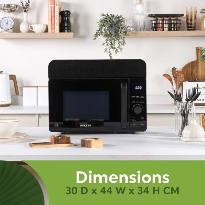 Salter EK5654 DuoWave 2 - in - 1 Air Fryer & Microwave – 20L, Air Fry Crisp & Cook, Combi Roast & Bake, Microwave Reheat & Defrost, 24.5cm Turntable, 8 Auto - Cook Functions, Includes Basket/Rack, 700W - M&M