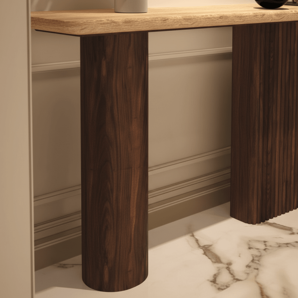 Harper Console Table – Handcrafted Solid Wood | طاولة هاربر الكونسول – خشب صلب مصنوع يدوياً - M&M