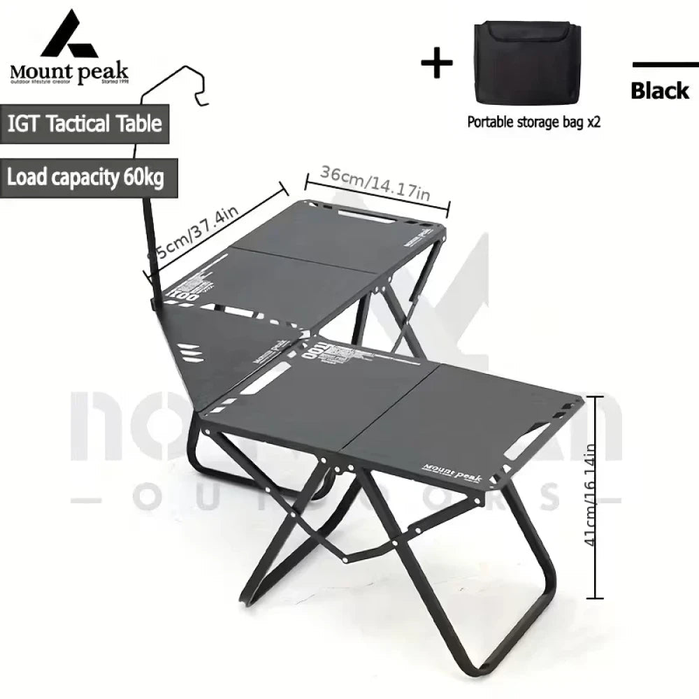 Portable Folding Tactical Outdoor Table with Adjustable Height - M&M