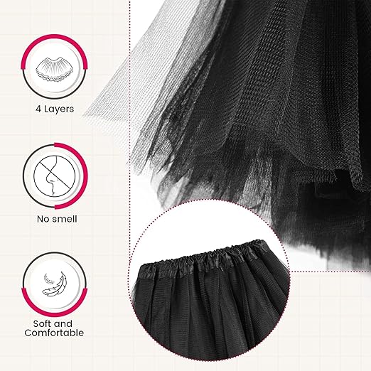 Jaffiust Tutu Skirt, Girls Tutu Kids Dress Layered Tulle Tutu for Girls 4 - M&M
