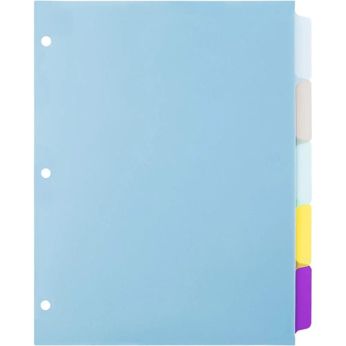 Amazon Basics 5 - Tab Plastic Binder Dividers with Writable Multicolor Index Tabs – 1 Set | UAE - M&M