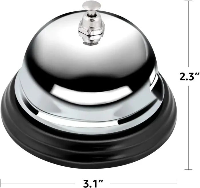 Amazon Basics Metal Call Bell, 8 cm x 8 cm x 5.5 cm - M&M