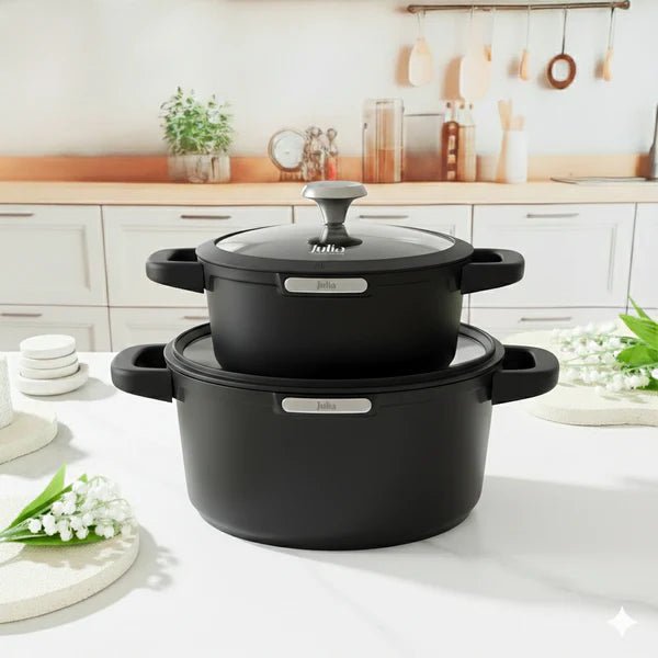 Julia Elite Smoky Cookware Set 8 Pcs with Lids - M&M