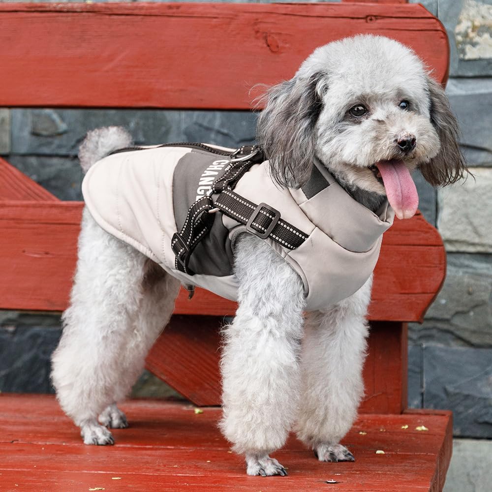 Dog Winter Jackets,Warm Dogs Coats Dogs Clothes Reflective Doggie Apparel - M&M