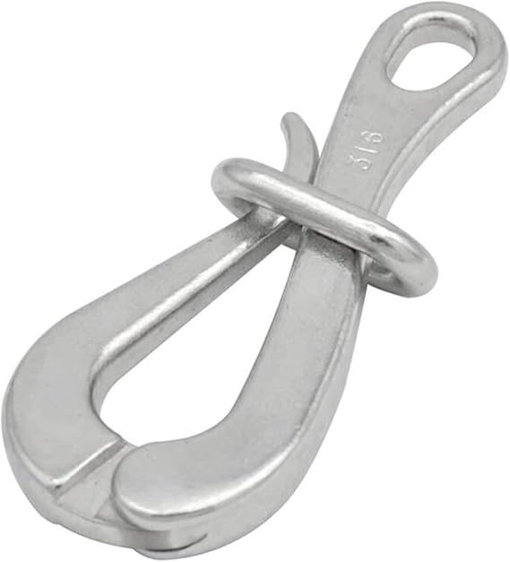 ISURE MARINE 100mm Pelican Hook & Eye with Quick Release Link Stainless - M&M