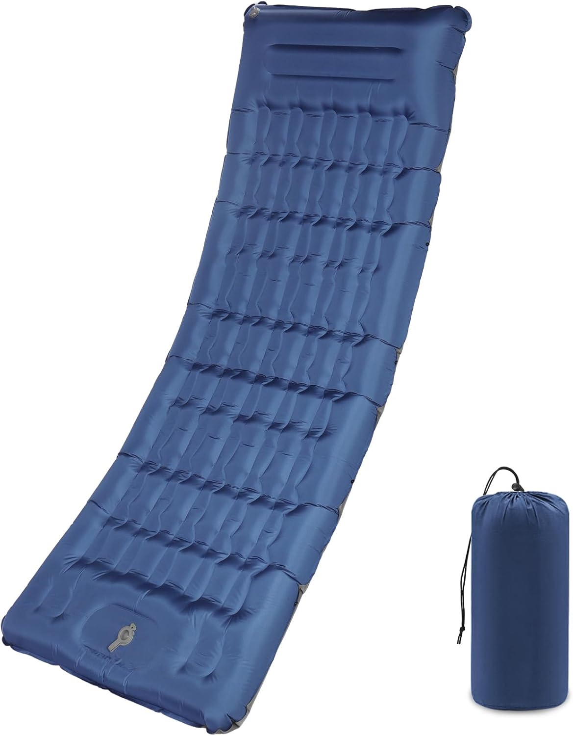 Camping Sleeping Pad with Pillow: Extra Thick 4.7 Inch Ultra - Light Self - M&M