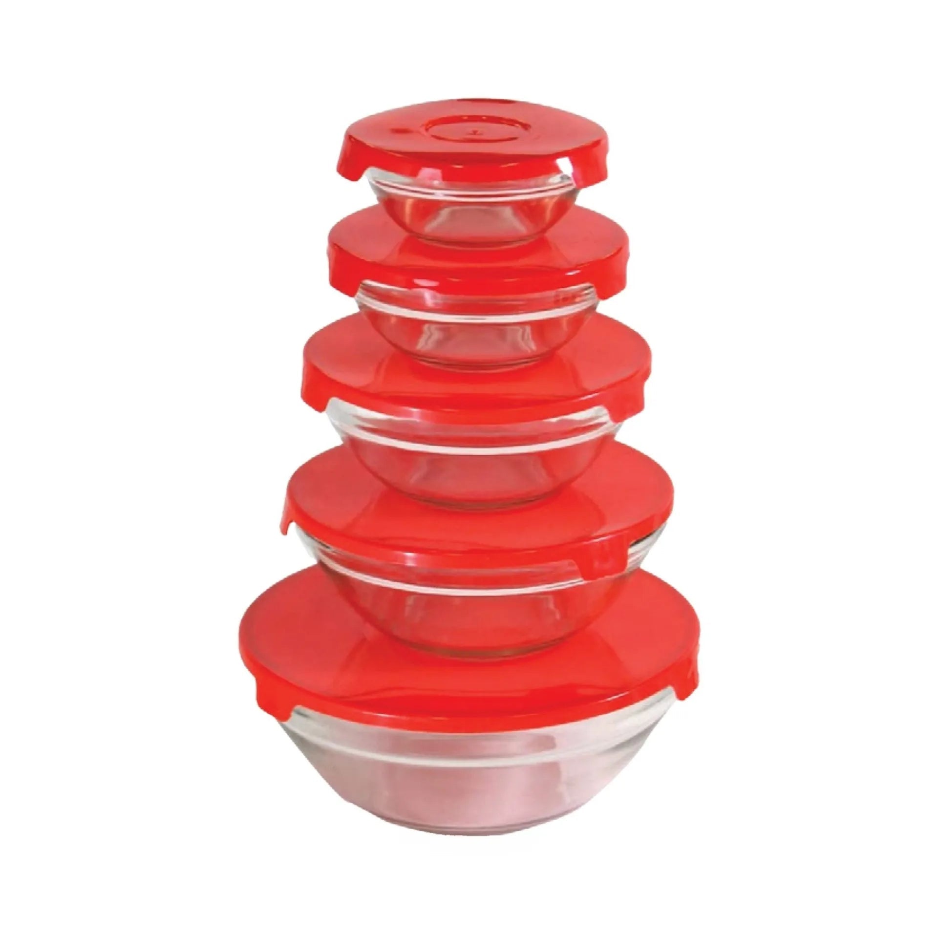 Home Glass Bowl + Lid OCT - W5A 5 pcs - M&M