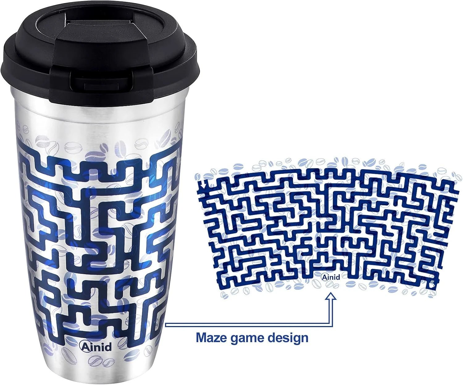 15oz Travel Coffee Mug with Lid - M&M