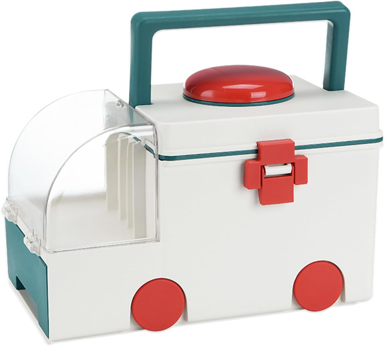 ANTOLE Family First Aid Medical Storage Box – Multi - Layer Medicine Cabinet Organizer with Removable Pill Case & Handle - M&M