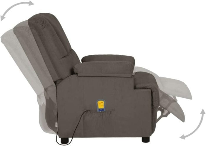 vidaXL Massage chair dark grey faux suede - M&M