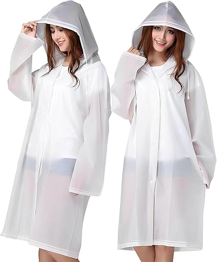 LIMOS Disposable Rain Ponchos for Adults Waterproof Reusable Emergency - M&M