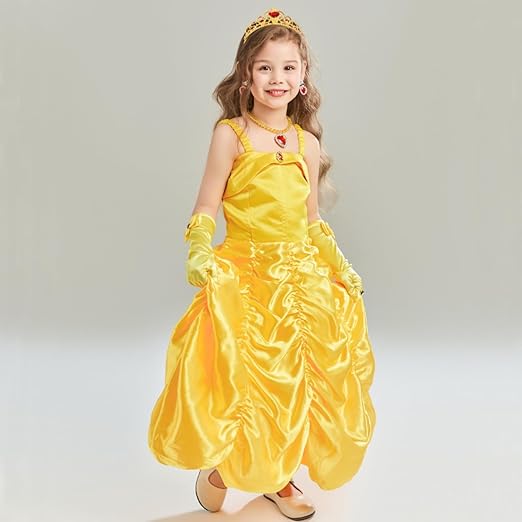 Princess Costume for Girls, 12 Pcs Princess Dress Up Toys with Handbag - M&M