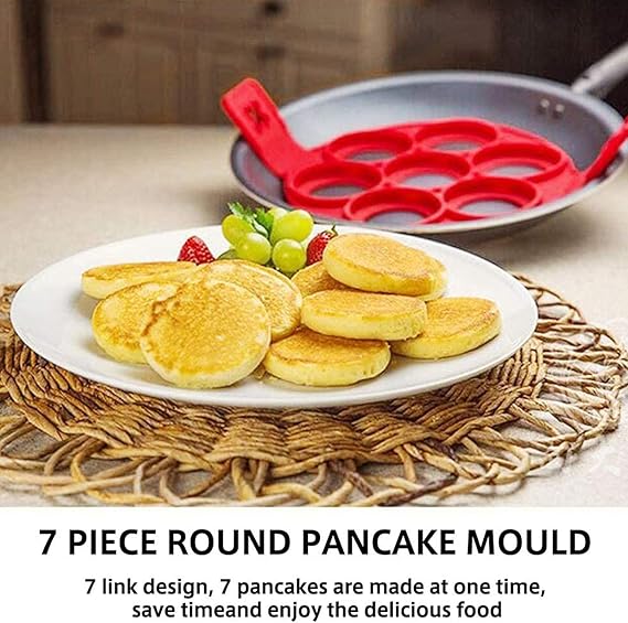 7 - Hole Silicone Pancake and Egg Mold - M&M