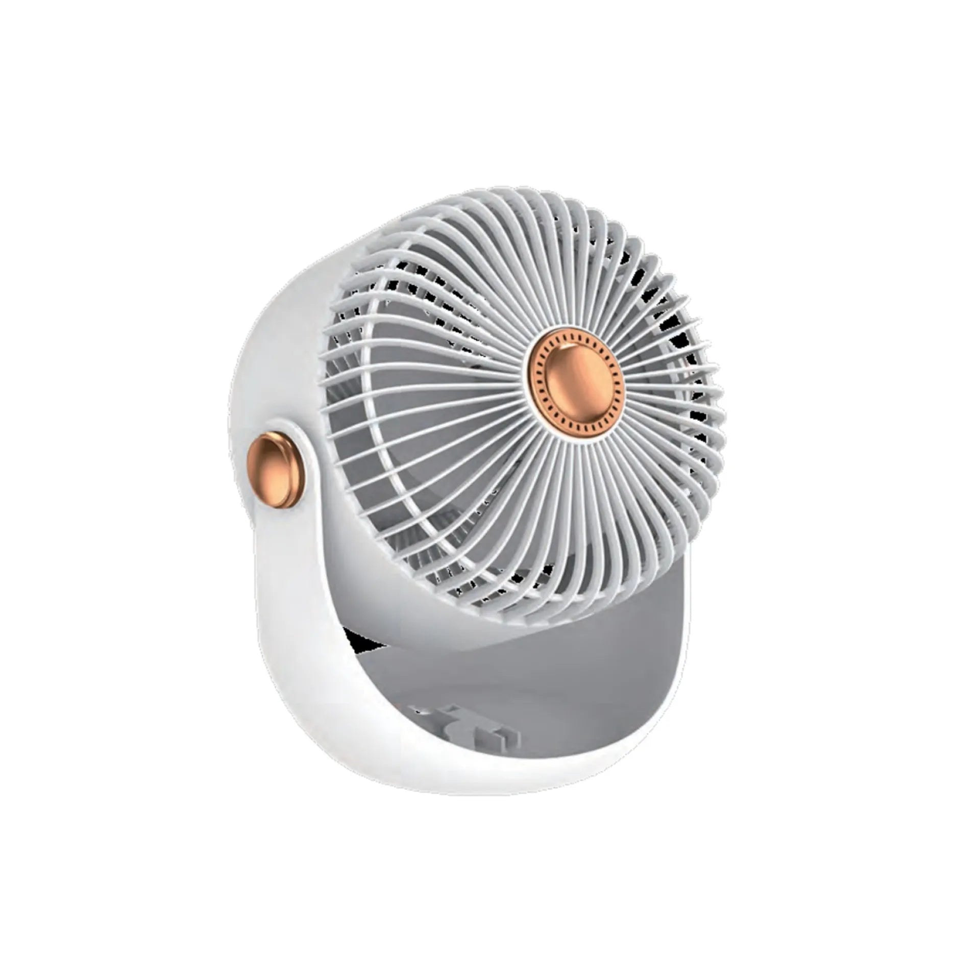 Ikon Rechargable Mini Desk Fan, 5W, White, IK - MFC55 - M&M