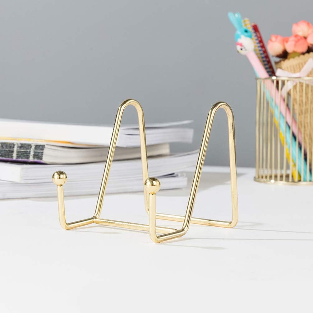 NUOBESTY 2 Pcs Book Display Rack Iron Art Display Stand Plate Dish Photo - M&M