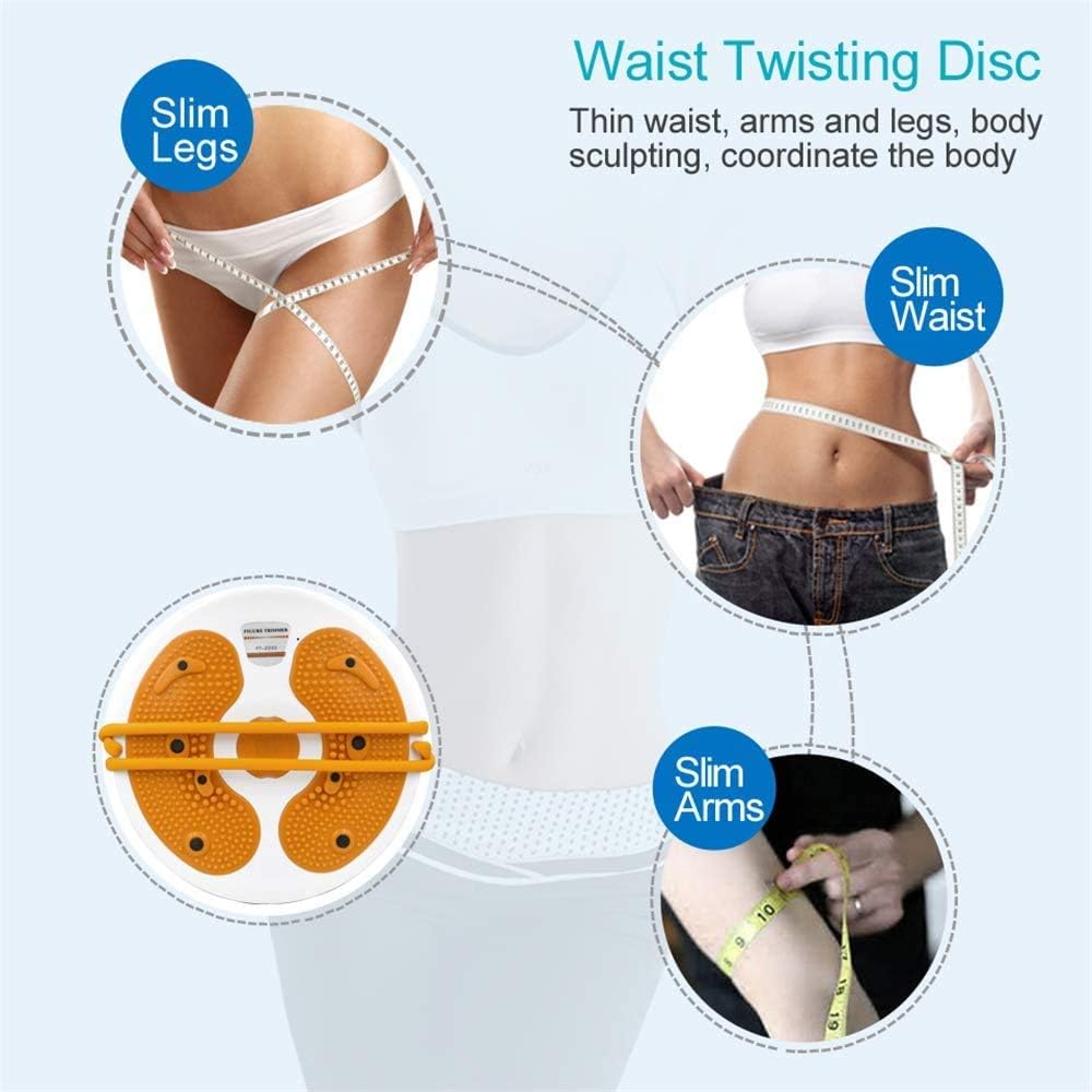 Twisting Waist Disc – Ab Twister Board with Resistance Pilates Ropes for Aerobic Exercise & Core Strength Training - M&M