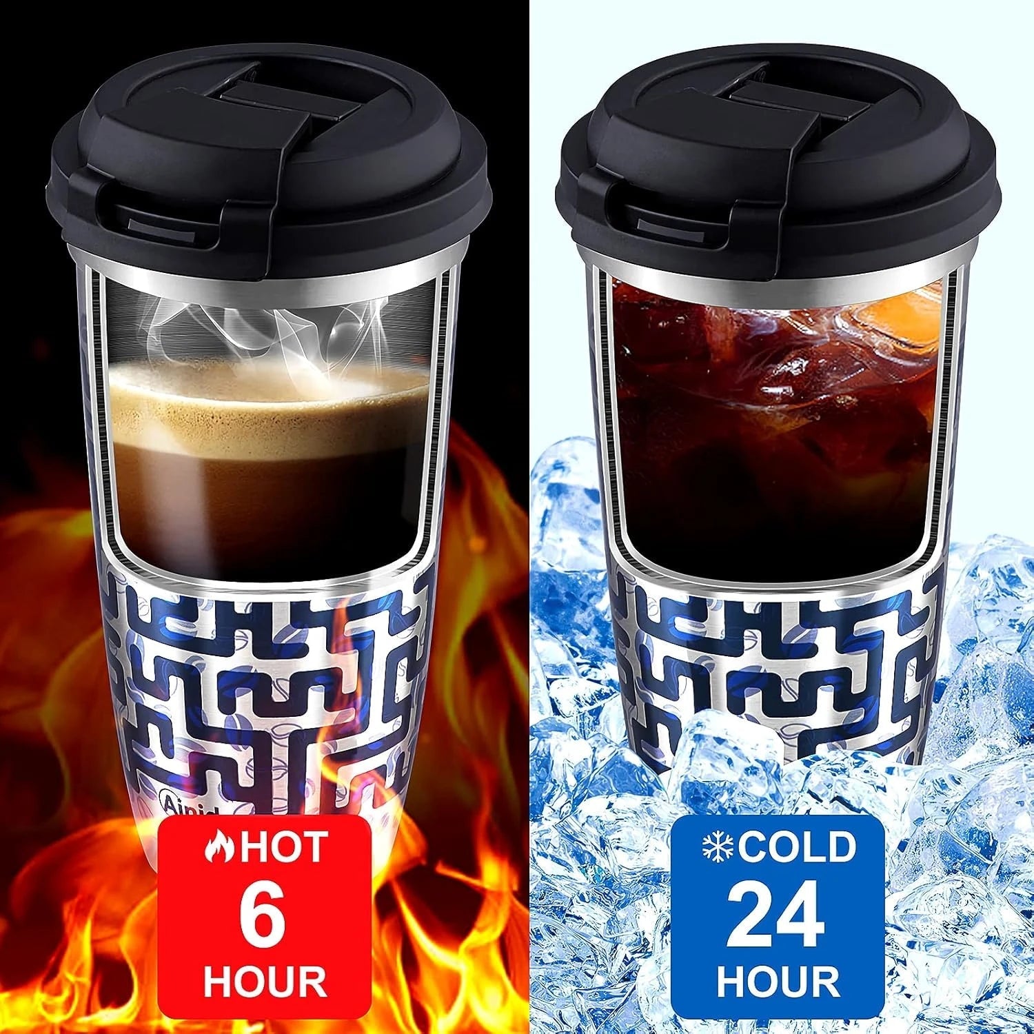 15oz Travel Coffee Mug with Lid - M&M