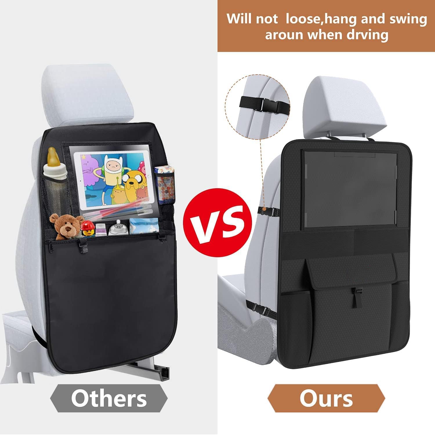 Car Seat Protector for kids, Waterproof And Non - Slip Baby Car Seat Protector - M&M