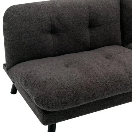 Mainstays Camden Cozy Futon, Charcoal Boucle Fabric, 72″ - M&M