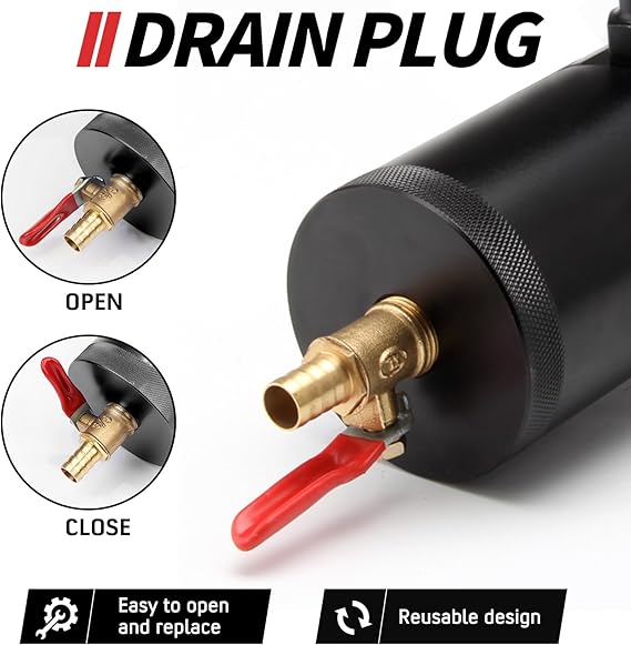 Universal 150ml Car Oil Catch Can Kit Reservoir Tank - M&M