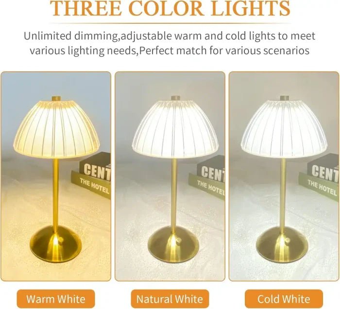 Wireless Touch Dimmable LED Table Lamp – USB Rechargeable Bedside & Desk Lamp for Bedroom & Living Room | UAE - M&M