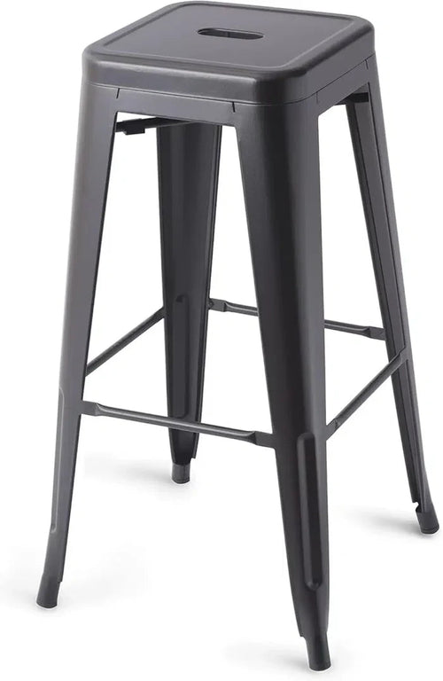 Amazon Basics Metal Bar Stools 30 - Inch – Set of 4, Sturdy & Stylish Counter Height Stools for Kitchen & Bar, Black | UAE - M&M