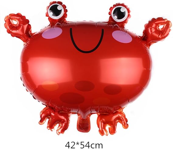 5Pcs Cartoon Ocean World Animal Foil Balloons Under the Sea Party Kids - M&M