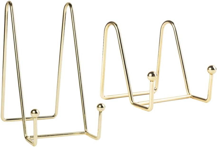 NUOBESTY 2 Pcs Book Display Rack Iron Art Display Stand Plate Dish Photo - M&M