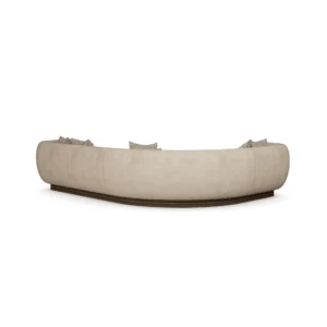 Luna Sectional Sofa – Handcrafted Bouclé & Walnut Base | أريكة لونا – بوكليه وقاعدة جوز - M&M