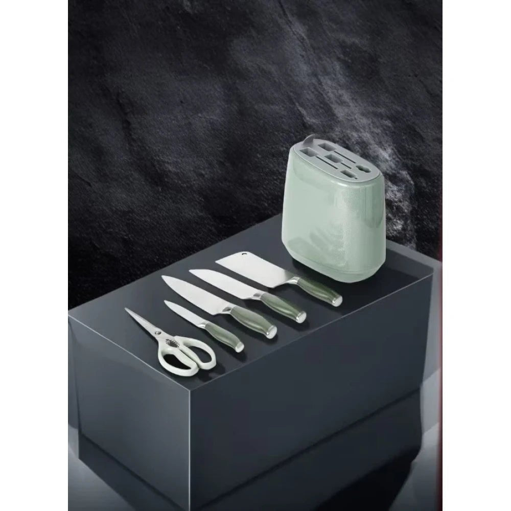 Kitchen knife set, 6 - piece set of emerald green sharp knives, suitable for - M&M