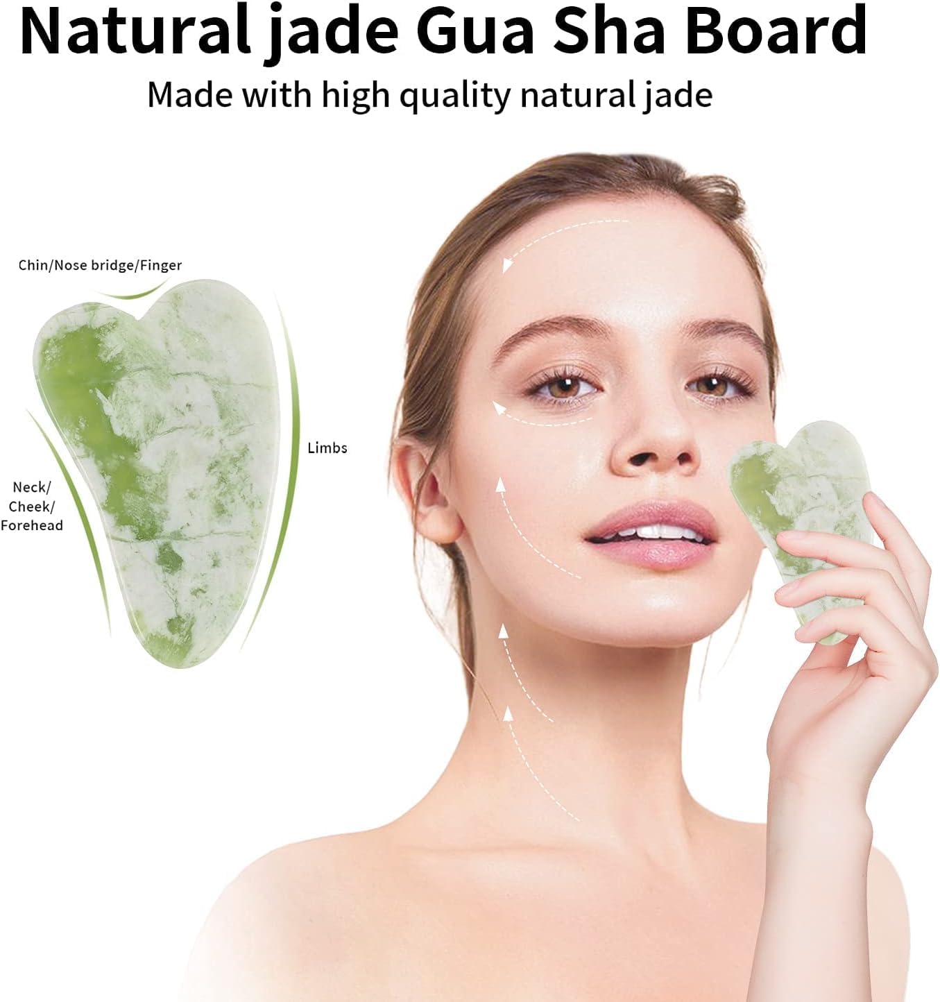 Jade Roller for Face and Gua Sha Set - M&M