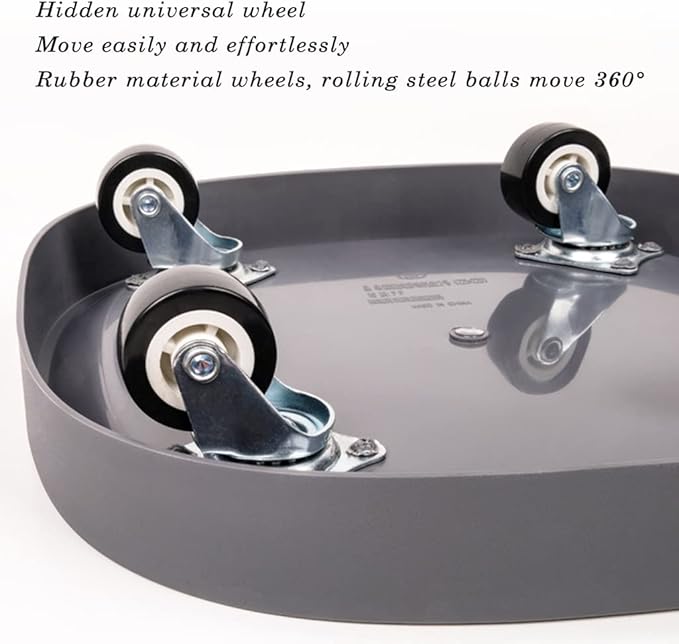 Heavy Duty Round Plant Caddy with 360° Invisible Rolling Casters – Durable Indoor & Outdoor Flower Pot Mover & Roller Base, High - Capacity Rolling Plant Stand for Home Garden & Patio - M&M