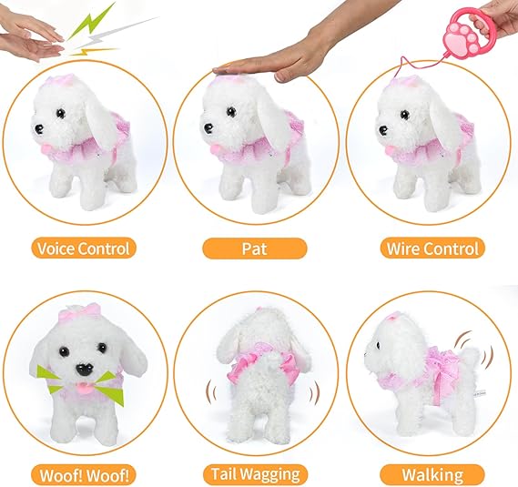 Interactive Electronic Plush dog Toy - M&M