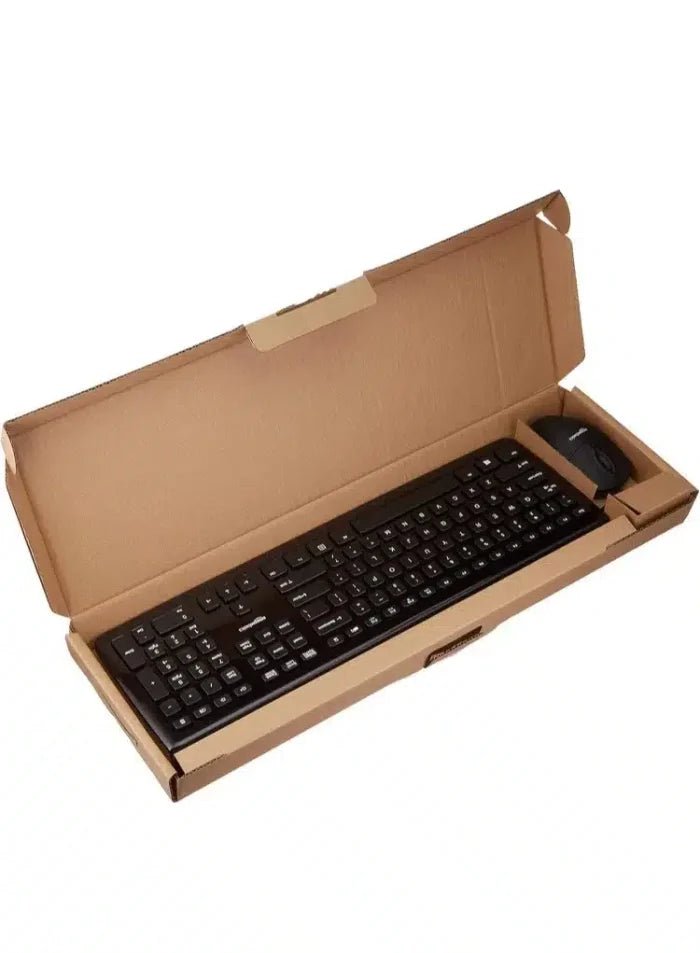 Amazon Basics KU - 0833 Wired USB Keyboard – Full Size, Quiet & Responsive for PC, Laptop & Office Use | UAE - M&M