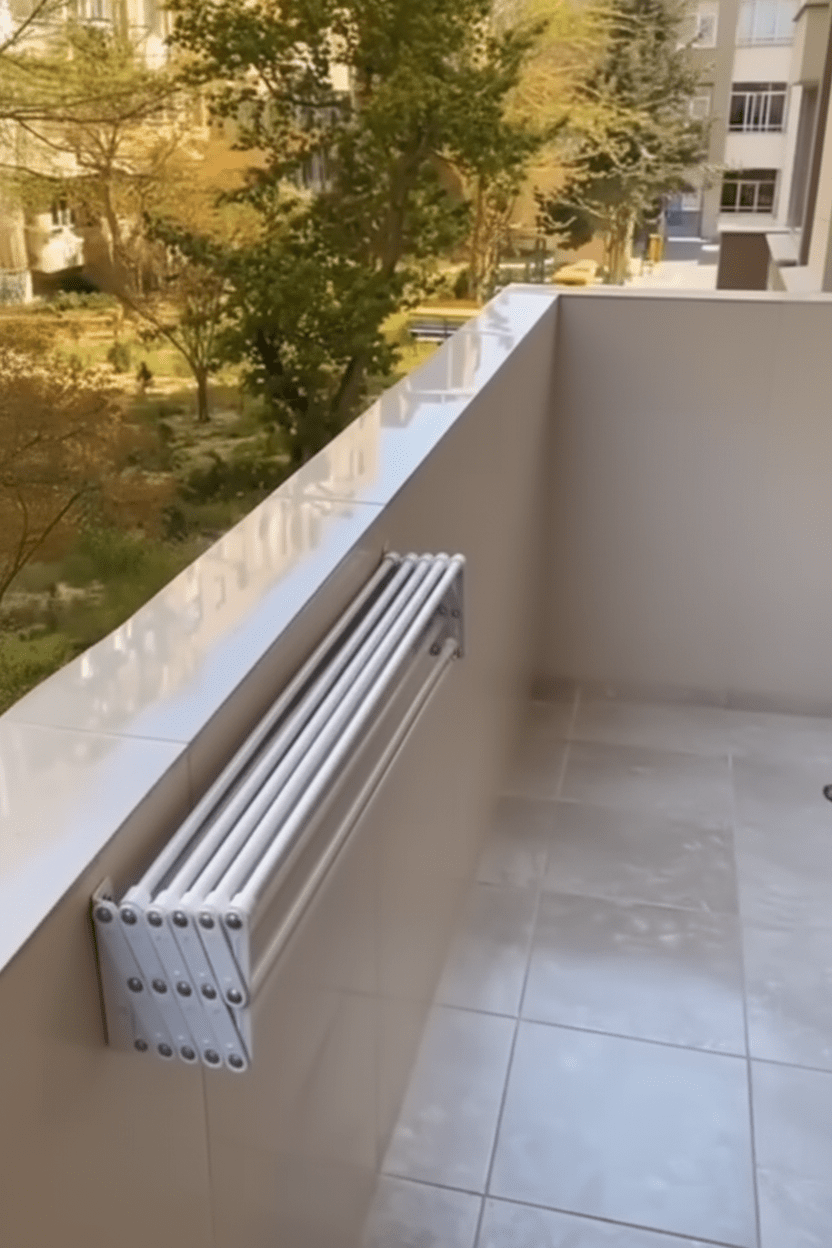 Wall - Mounted Foldable Clothes Drying Rack | حامل غسيل قابل للطي مثبت على الجدار - M&M