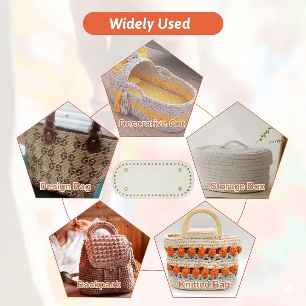 NALACAL Premium Cream White Crochet Bag Base - M&M