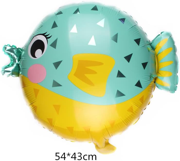 5Pcs Cartoon Ocean World Animal Foil Balloons Under the Sea Party Kids - M&M