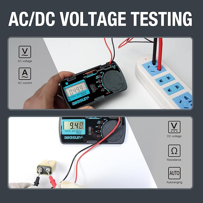 allsun Digital Multimeter/DMM/Multi r Amp/Ohm/Volt Meter/Diode and - M&M