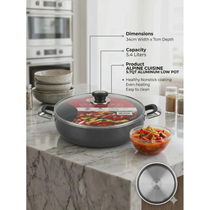 ALPINE CUISINE COOKING POT 34cm Width 7cm Length 5.4L - M&M